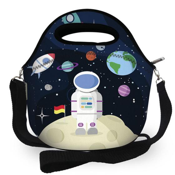 Imagem de Bolsa Lancheira Térmica Lancheira Escolar Infantil - Astronauta - Super Oferta