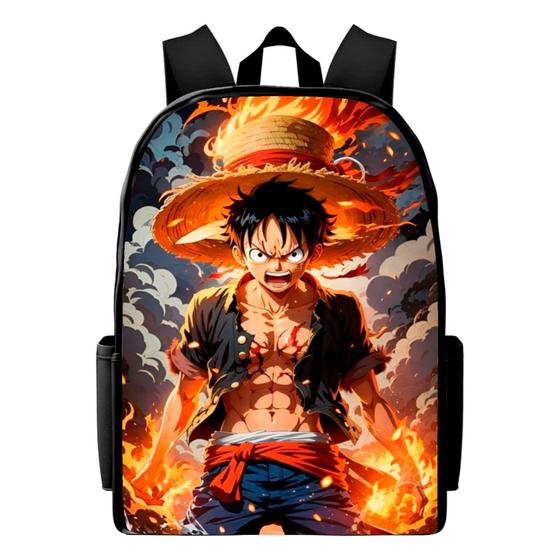 Imagem de Bolsa Luffy Escolar Masculina Estampada Casual mochila Infantil