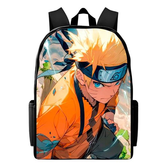 Imagem de Bolsa Masculina Feminina Mochila Personagens Animados Naruto Desenho Do Tecido 