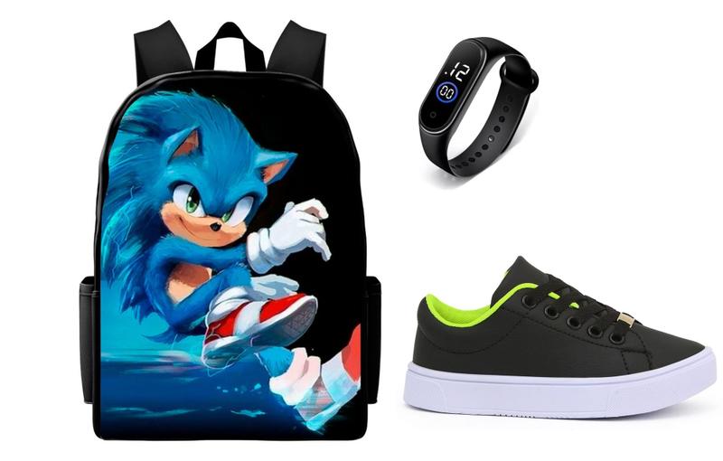 Imagem de Bolsa Masculina Lançamento Mais Tenis Casual E Relogio Digital