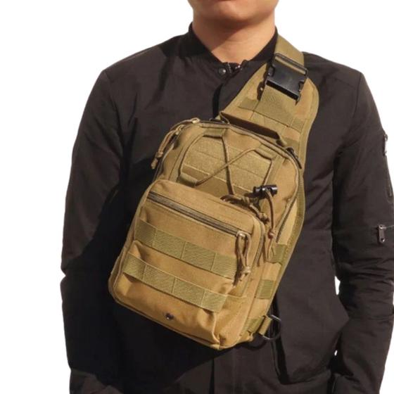 Bolsa Masculina Militar Tática Peito Ombro Transversal Multiuso ...