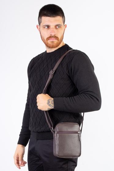 Imagem de Bolsa masculina shoulder bag de couro Pietro