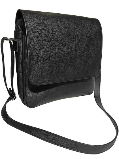 Imagem de Bolsa Masculina Transversal Pasta Carteiro Lateral Shoulder Bag Em Couro Legitimo