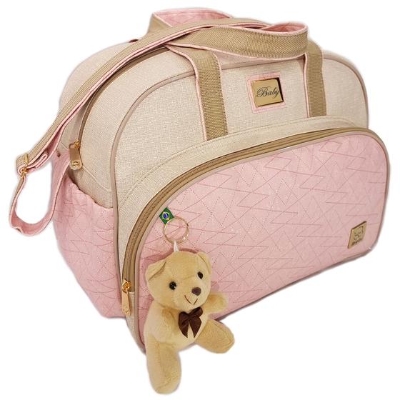 Imagem de Bolsa Maternidade Bebe Jeans Grande Enxoval+ Ursinho