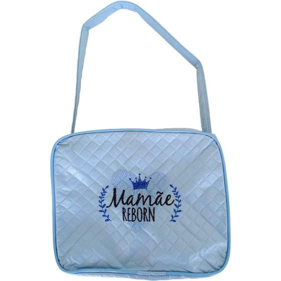 Imagem de Bolsa Maternidade Bebe Reborn Luxo Azul - Mamãe Reborn