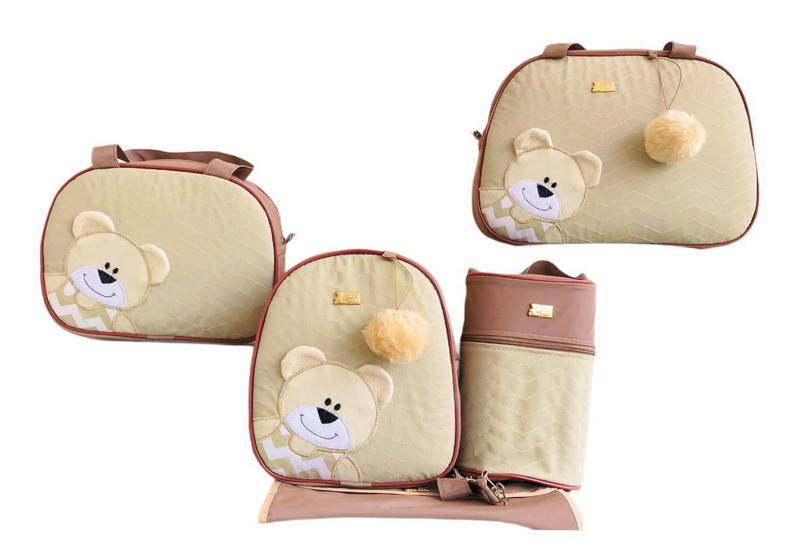 Imagem de Bolsa Maternidade Kit Completo 5 Peças material sintético Urso Unissex