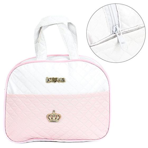 Imagem de Bolsa Maternidade p Acessórios de Baby Reborn Rosa Pequena