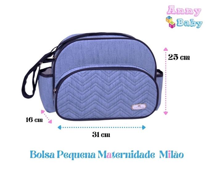 Imagem de Bolsa maternidade Pequena/Media Milão Azul - BMP0007