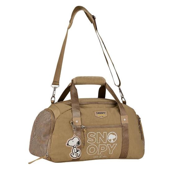 Imagem de Bolsa Meia Viagem E Academia Oficial Snoopy Taupe Sp2863