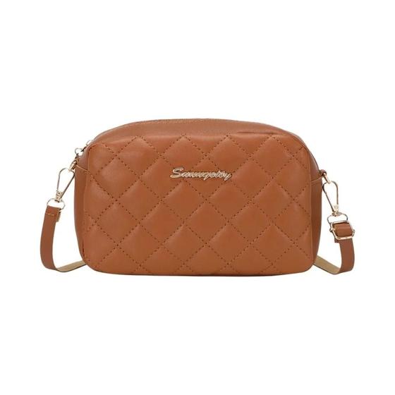 Imagem de Bolsa Messenger Pequena Feminina - Moda 2024 com Bordado Lingge e Corrente