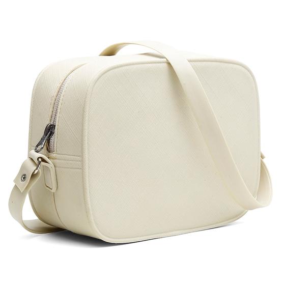 Imagem de Bolsa Milão Pequena de Lado Alça Transversal Feminina Bag Moderna Casual Para Passeio Off White