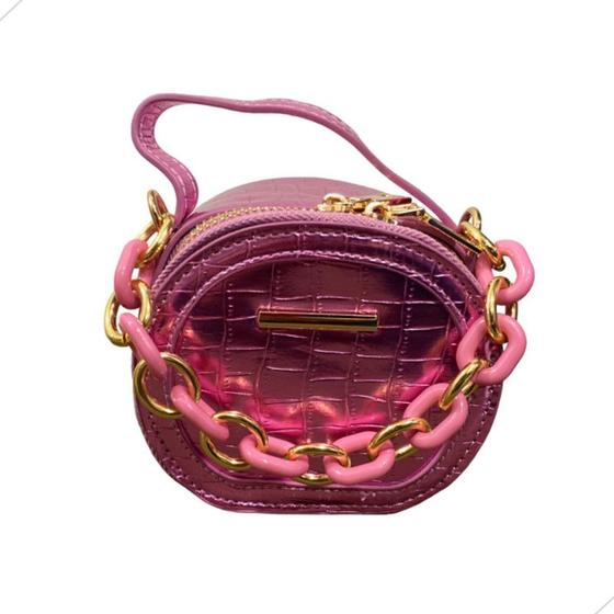 Imagem de Bolsa Mini Feminina Estilo Blogueira Lançamento Redonda