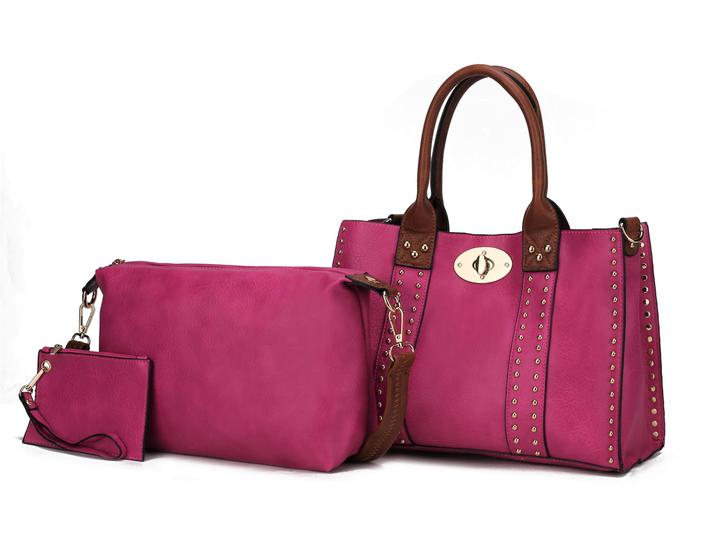 Imagem de Bolsa MKF Collection Elissa Satchel, conjunto de 3 peças Vegan Lea