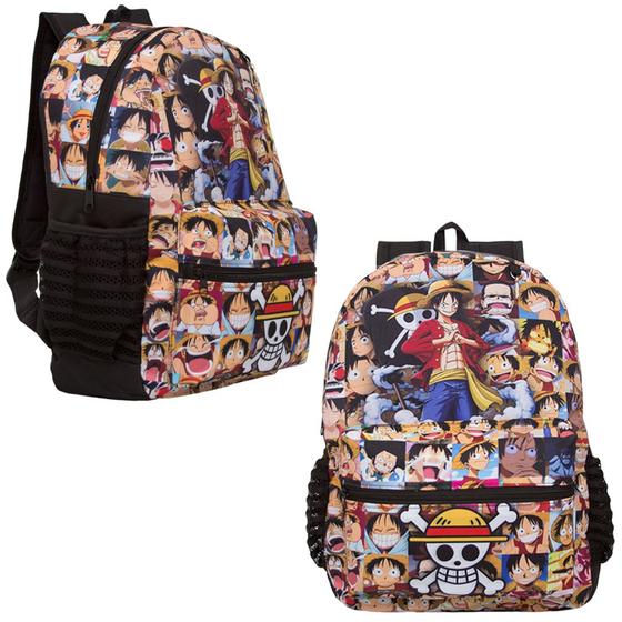 Imagem de Bolsa Mochila de Costas Infantil Menino One Piece Resistente