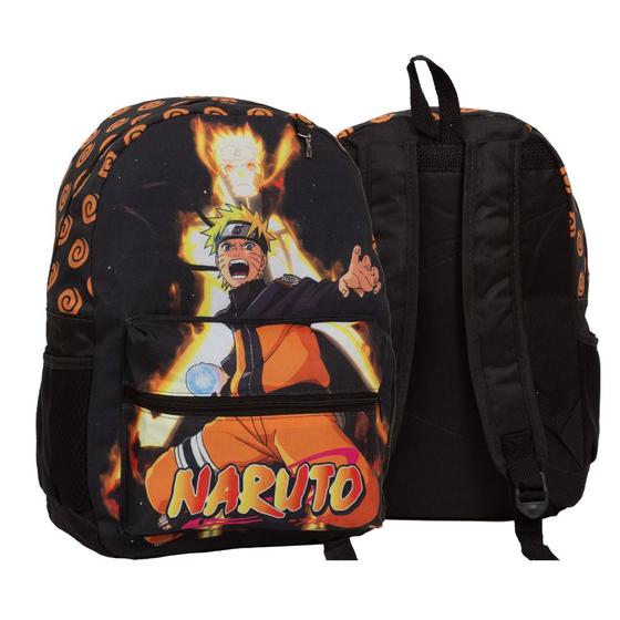 Imagem de Bolsa Mochila Escolar Menino Naruto Juvenil Criança Passeio