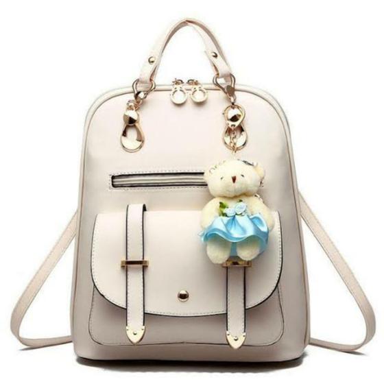 Imagem de Bolsa Mochila Feminina Com Chaveiro Urso material sintético BL1201