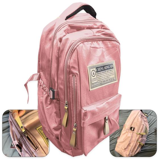 Imagem de Bolsa Mochila Grande Várias Cores Retro Reforçada Masculina Feminina Viagem Escola Faculdade