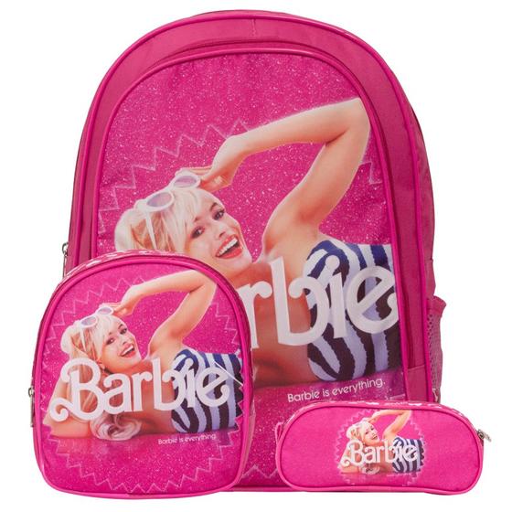 Imagem de Bolsa Mochila Infantil Barbie Juvenil Alça Costas Resistente