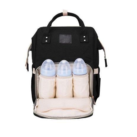 Imagem de Bolsa Mochila Maternidade Térmica Enxoval Suporte Mamadeira Impermeável Multifunção Importado