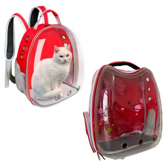 Imagem de Bolsa Mochila Pet Visão Panorâmica Astronauta Cachorro Gato