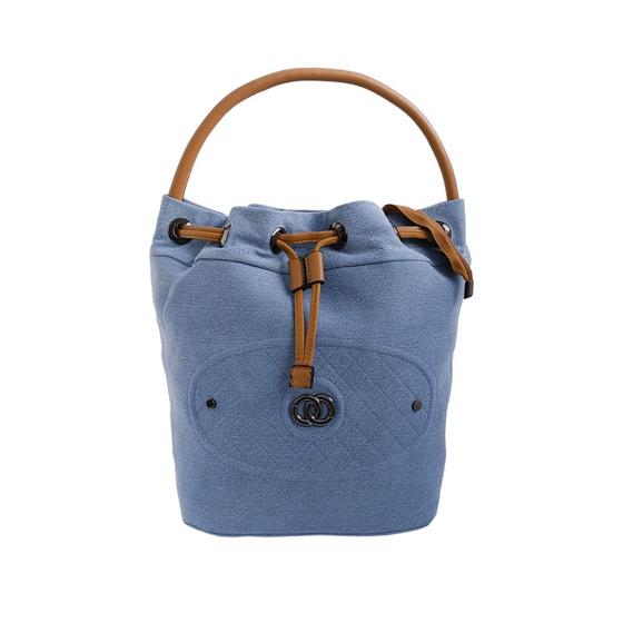 Imagem de Bolsa mochila sacola feminina mao e costas jeans