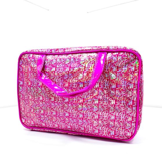 Imagem de Bolsa nécessaire espaçosa holográfica impermeável fashion