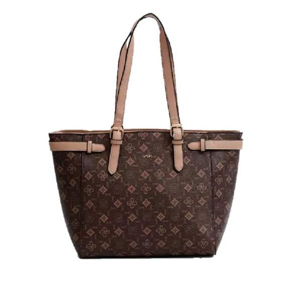 Bolsa Ombro Estampada Gash Monograma Marrom Café Original Menor preço em Bolsa Ombro Estampada Gash Monograma Marrom Café Original
