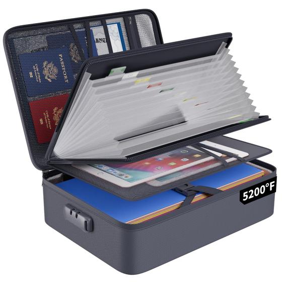 Imagem de Bolsa organizadora de arquivos à prova de fogo ENGPOW 5200  com 13 bolsos