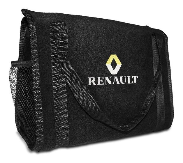 Imagem de Bolsa Organizadora Ferramentas Carro Porta Malas Carpete Logo Montadora Renault Multiuso