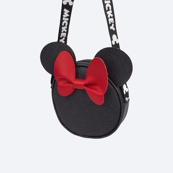 Imagem de Bolsa Pampili Preta Vermelha Orelhas Mickey e Minnie Disney