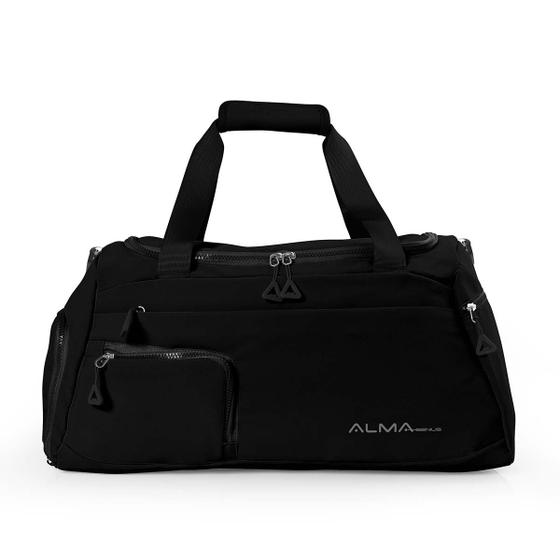 Imagem de Bolsa Para Academia Fit Preta 5 Compartimentos Alma Genius