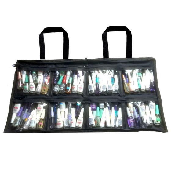 Imagem de Bolsa para Manicure necessaire Organizadora Esmaltes preta