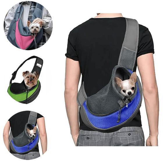 Imagem de Bolsa Para Ombro P/ Transporte Pet Cães Cão Cachorro Gato Passeio Caminhada