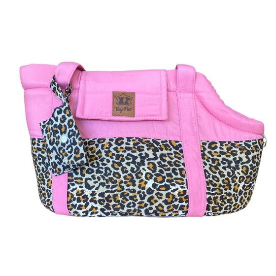 Imagem de Bolsa Passeio Transporte Pet Gato Cachorro com Porta-treco Luxo Qualidade Premium