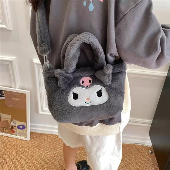 Imagem de Bolsa Pequena De Pelúcia Da Kuromi C/alça