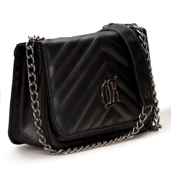 Imagem de Bolsa Pequena Quadrada Feminina Alça Transversal Corrente Botão Estilosa de Alta Qualidade