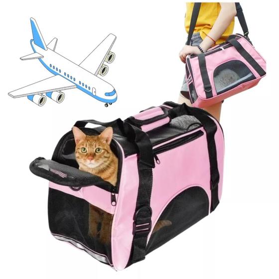 Imagem de Bolsa Pet De Transporte Aéreo Avião Cão Gato Viagem Premium
