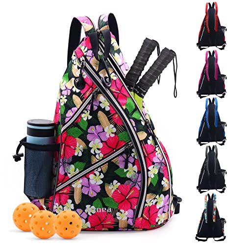 Bolsa Pickleball ZOEA, Sling Bag, Ajustável, 4 Pás (Roxo) Bolsas