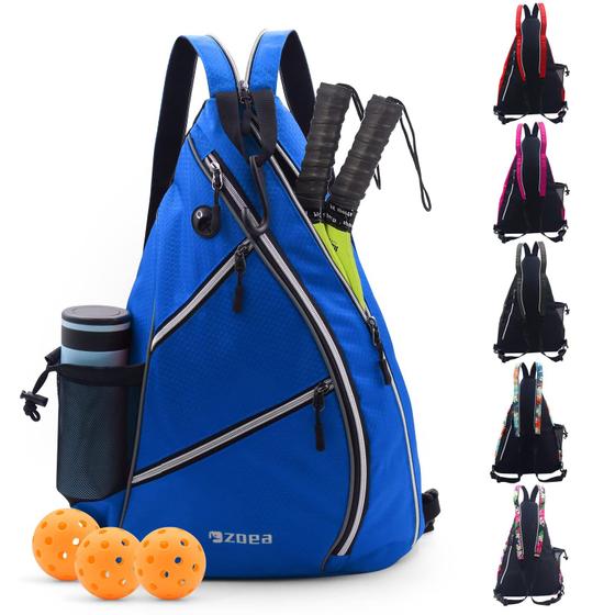 Imagem de Bolsa Pickleball ZOEA Sport - Mochila Sling com Suporte para Garrafa d'Água