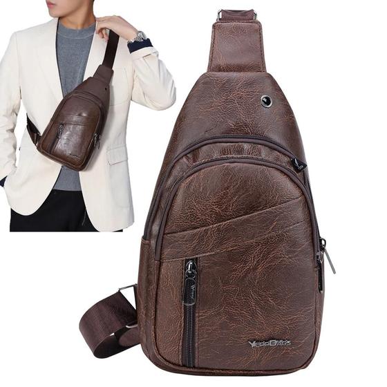 Imagem de Bolsa Pochete Tiracolo Em Pu Com 3 Divisórias Lateral Multiuso - Yepp