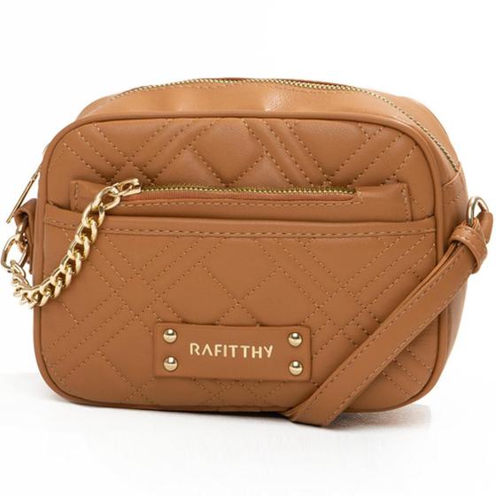 Imagem de Bolsa Rafitthy Casual Chaveiro Feminina - Caramelo