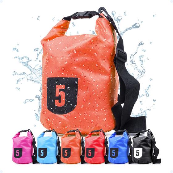 Imagem de Bolsa Saco Estanque Dry Bag 5L Natação Canoagem Pesca Moto