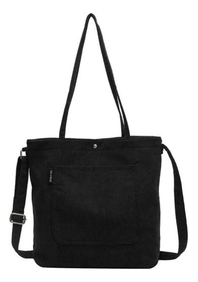 Imagem de Bolsa Saco Feminina Transversal Veludo Estilo Natural Oferta