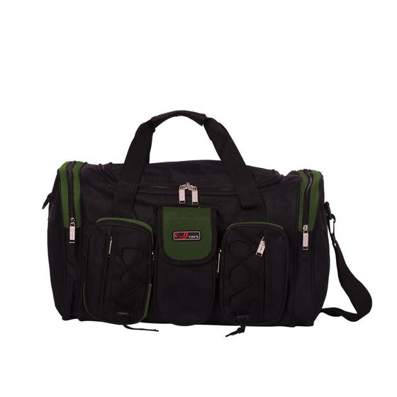 Menor preço em Bolsa Sacola de Viagem c/Alças e Bolsos tamanho 24" Média Preta/Verde SV0221 YINS