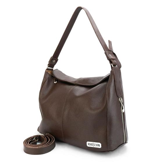 Imagem de Bolsa Sacola Hobo em Couro Legitimo Bovino Road Seven