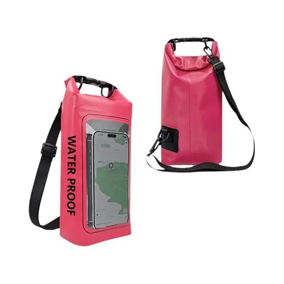 Imagem de Bolsa Seca à Prova D'Água 2L com Tela Sensível ao Toque - Ideal para Trekking, Rafting, Caiaque, Surf e Camping