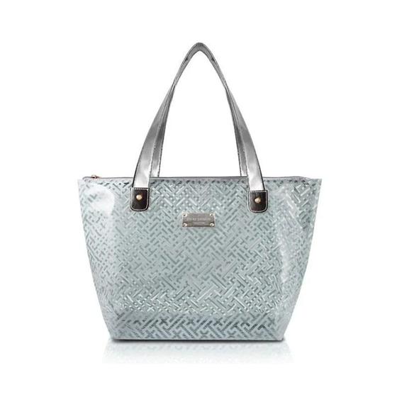 Imagem de Bolsa Shopper Transparente Diamantes Prata Jacki Design - ABC17573