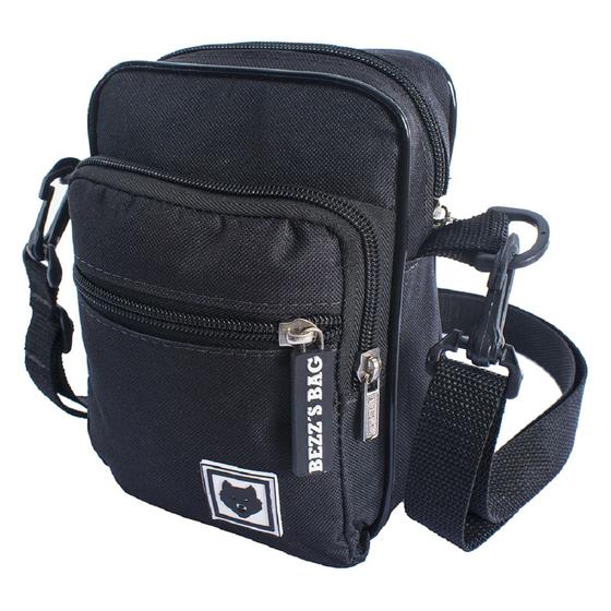 Imagem de Bolsa Shoulder Bag Bezz Transversal Moda Unissex Pochete Tira colo Preta