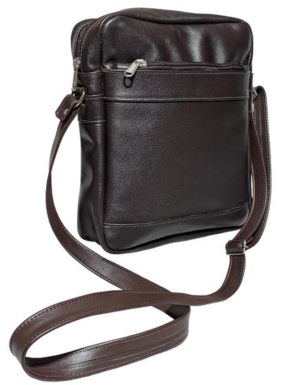 Bolsa Shoulder Bag Masculina Em Couro Alça Transversal Com Divisorias Ziper Média Menor preço em Bolsa Shoulder Bag Masculina Em Couro Alça Transversal Com Divisorias Ziper Média