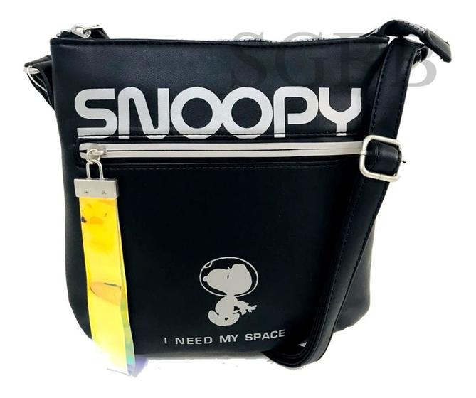 Imagem de Bolsa Snoopy Transversal Space Time SP5902 Preta